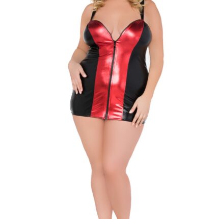 schwarz/rotes Chemise Z/5031 von Andalea