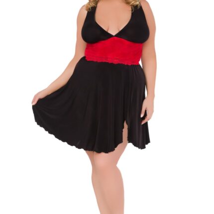 schwarz/rotes Chemise Z/5036 - 38/40
