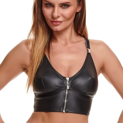 schwarzes Damen-Top BRZita001 von Demoniq Black Rose 2.0 Collection