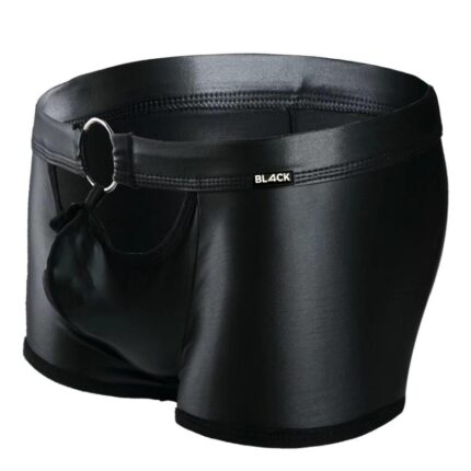 schwarzer Wetlook Boxer BL4CK03 - L