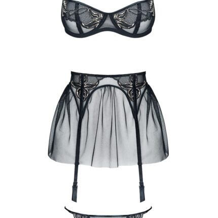 schwarz/goldenes Set Catherine - XL