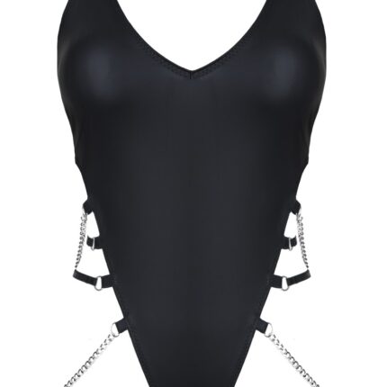 schwarzer Ketten-Body DDLitai001 - L