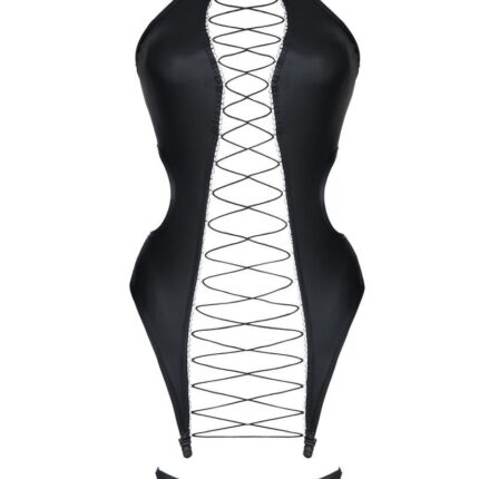 schwarze Corsage DDHekate001 + Strümpfe - L