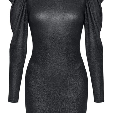 schwarzes Minikleid CADR005 von Demoniq Carnival Party Line