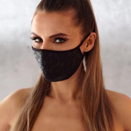 1-lagige Maske 004 mit floralen Motiven