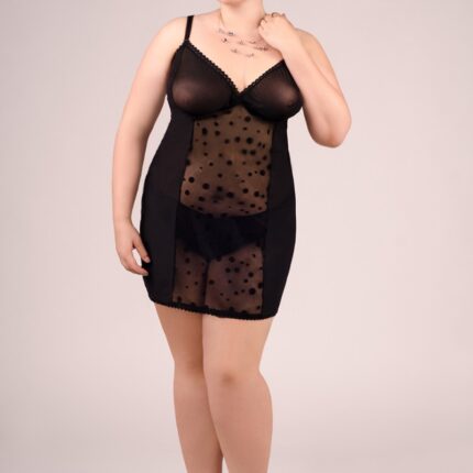 schwarzes Chemise E/2001 42/44 von Andalea Dessous