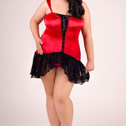 schwarz/rotes Kleid E/2007 von Andalea Dessous