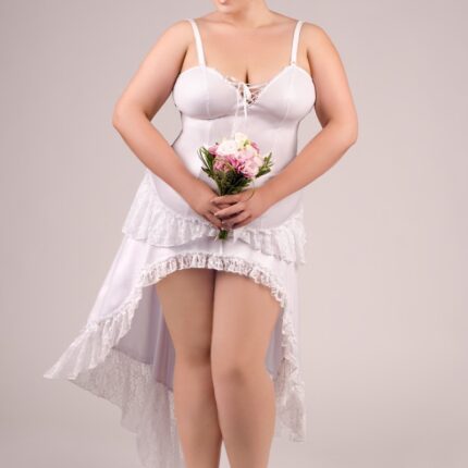 weißes langes Kleid E/2020 54/56 von Andalea Dessous