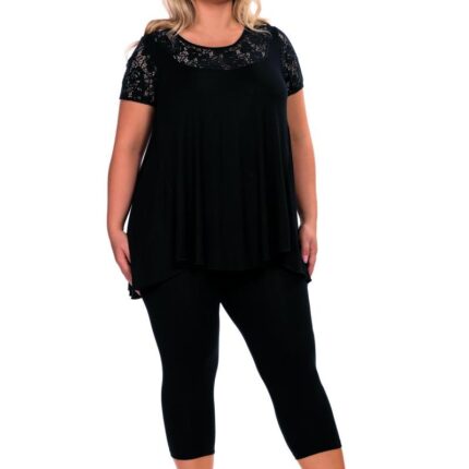schwarzer Pyjama H182234 5XL