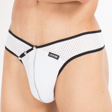 weiß/schwarzer Männer String Mixing 43-57 S von Look Me
