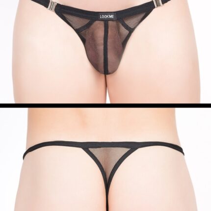 schwarzer Stripper String 92-58 XL