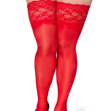 halterlose Strümpfe Paloma rot T9/10