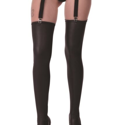 schwarz Wetlook-Strümpfe Bianca von Legg Story