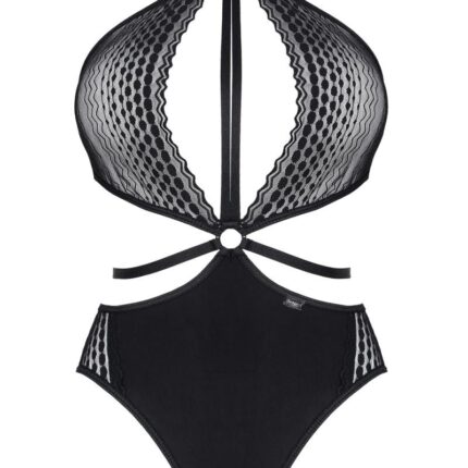 schwarzer Body ouvert LXPerla001 - XL