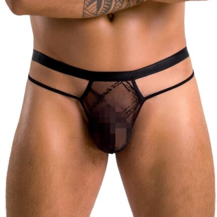 schwarzer Männer String 029 von Passion