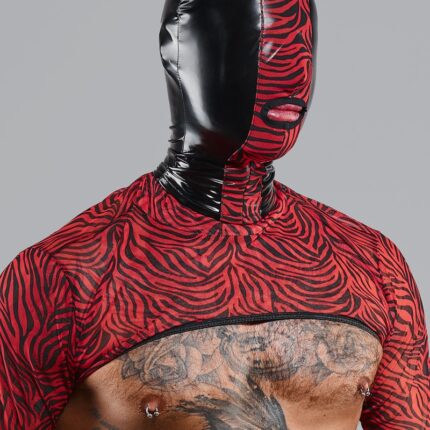 Maske REMaskblack002 schwarz/rot - OS