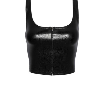 F275 Snake Wetlook Top mit Reißverschluss - M