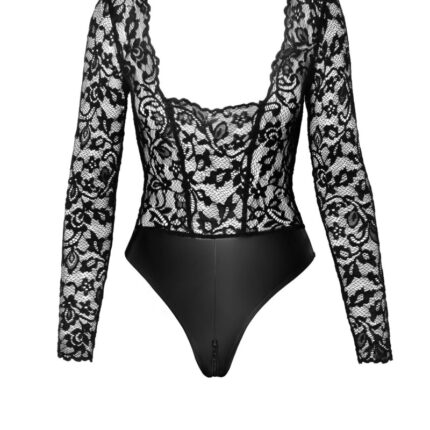 F296 Body aus Spitze/Wetlook - L
