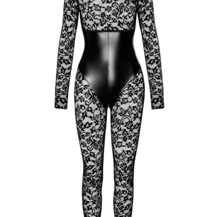 F299 Bodystocking mit Unterbrust-Corsage - M
