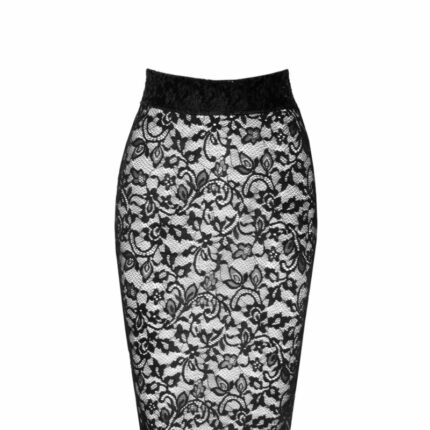 F302 halblanger Rock aus Spitze - 3XL