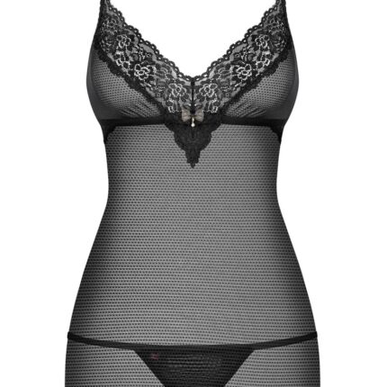 852-CHE-1 Chermise schwarz - L/XL