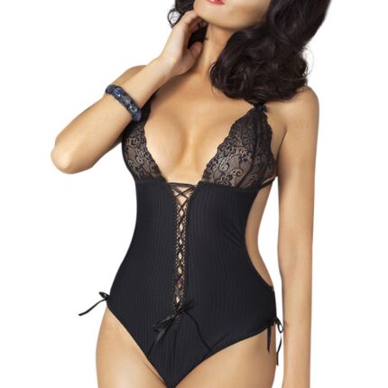 schwarzes Damenbody Zoja S/M von Passion