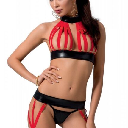 schwarz/rotes Set Aziza - S/M