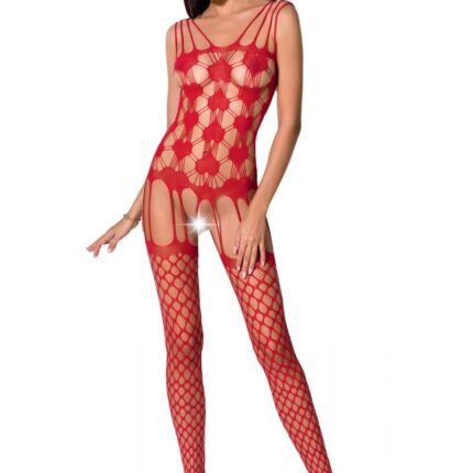 roter ouvert Bodystocking BS067 von Passion