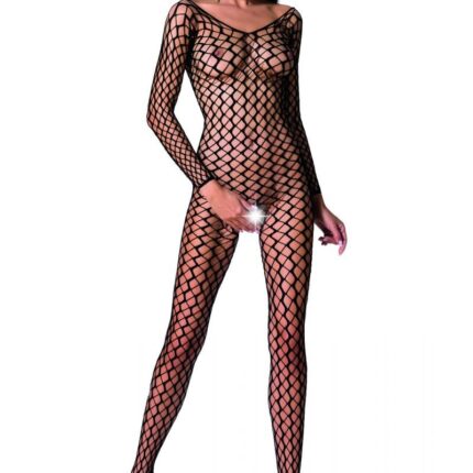 schwarzer ouvert Bodystocking BS068 von Passion