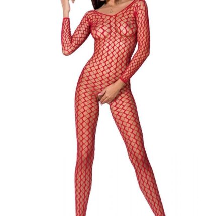 roter ouvert Bodystocking BS068 von Passion