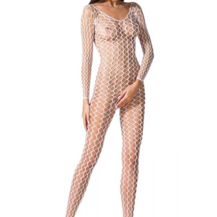 weißer ouvert Bodystocking BS068 von Passion