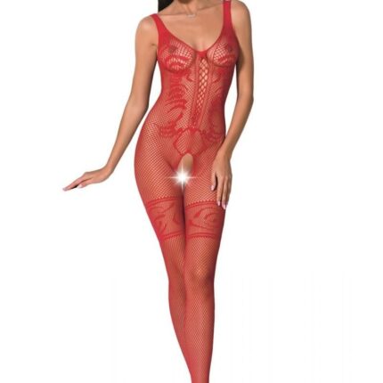 roter ouvert Bodystocking BS069 von Passion