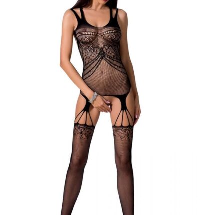 schwarzer ouvert Bodystocking BS070 von Passion