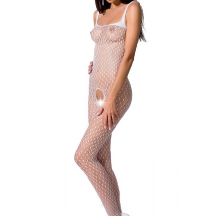 weißer ouvert Bodystocking BS071 von Passion