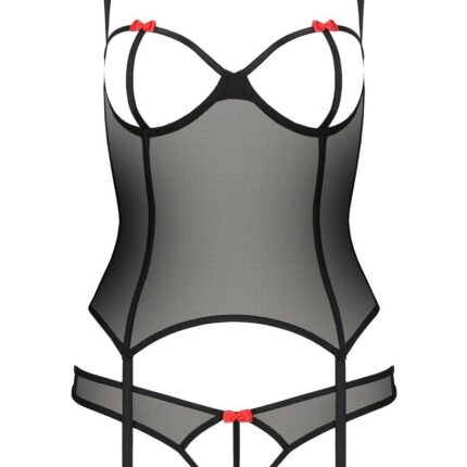 schwarzes Corset PA595294 von Passion Devil Collection