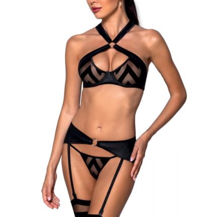 schwarzes 3-teilges Set PA596210 - S/M