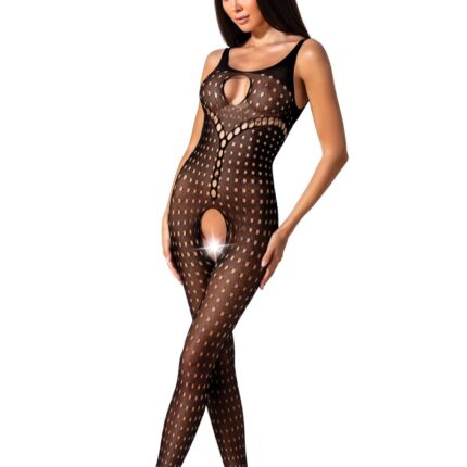 schwarzer ouvert Bodystocking BS078 von Passion