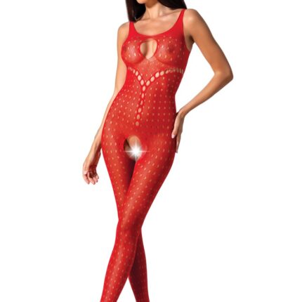 roter ouvert Bodystocking BS078 - S/L