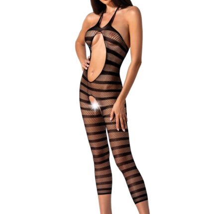 schwarzer ouvert Bodystocking BS081 von Passion