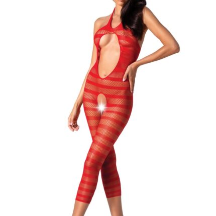 roter ouvert Bodystocking BS081 - S/L
