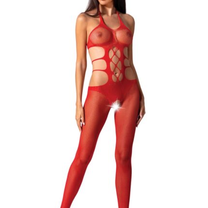 roter ouvert Bodystocking BS084 - S/L