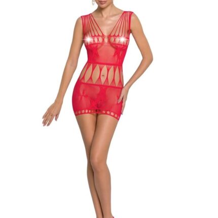 rotes Netzkleid BS090 von Passion
