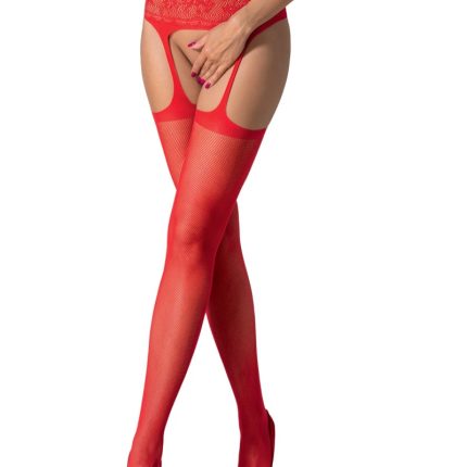 ouvert Strumpfhose S028 rot - S/M