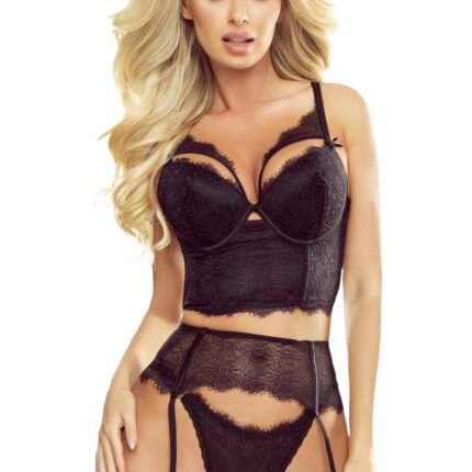 schwarzes Passion Glamour Set PR1571 - L/XL