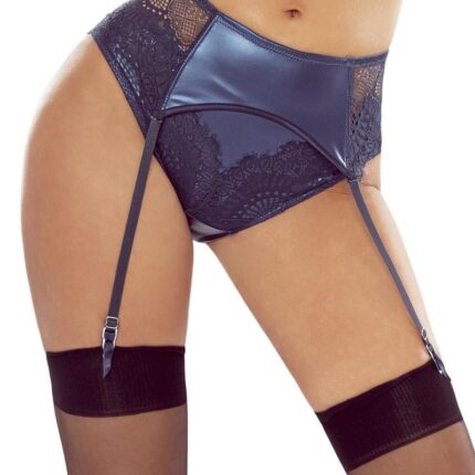 dunkelblauer Hot Dentelle Strumpfhaltergürtel PR1680 - S/M
