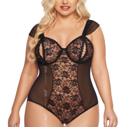 schwarzer Body ouvert 1901 - 2XL