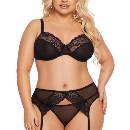 schwarzes 3-teiliges Set 1903 von Softline Pluse Size Collection