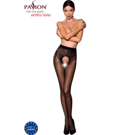 PASSION - TIOPEN 006 SCHWARZE STRUMPFHOSE 3/4 30 DEN