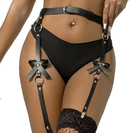 SUBBLIME - LEDERKETTEN-BEINHARNESS SCHWARZ EINE GRÖSSE