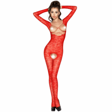 PASSION - WOMAN BS031 ROTER BODYSTOCKING, EINE GRÖSSE
